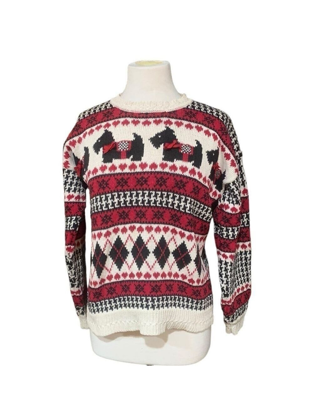 Vntg 90’s Signatures by northern isles petite vintage dog sweater